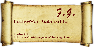 Felhoffer Gabriella névjegykártya