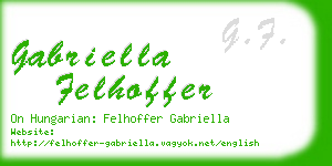 gabriella felhoffer business card